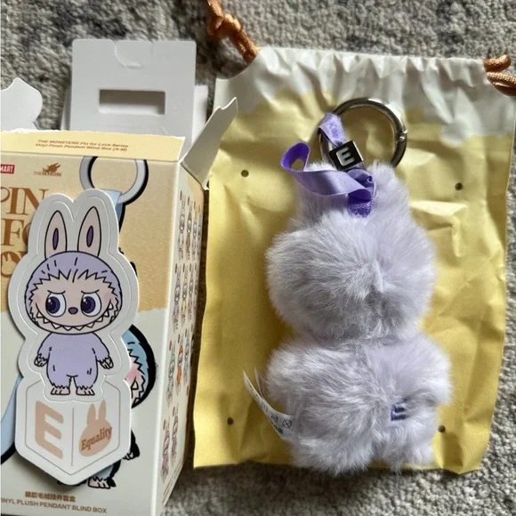 POP MART Labubu Pin for Love Plush Pendant – Opened “E” – 100% Authentic - Picture 2 of 2